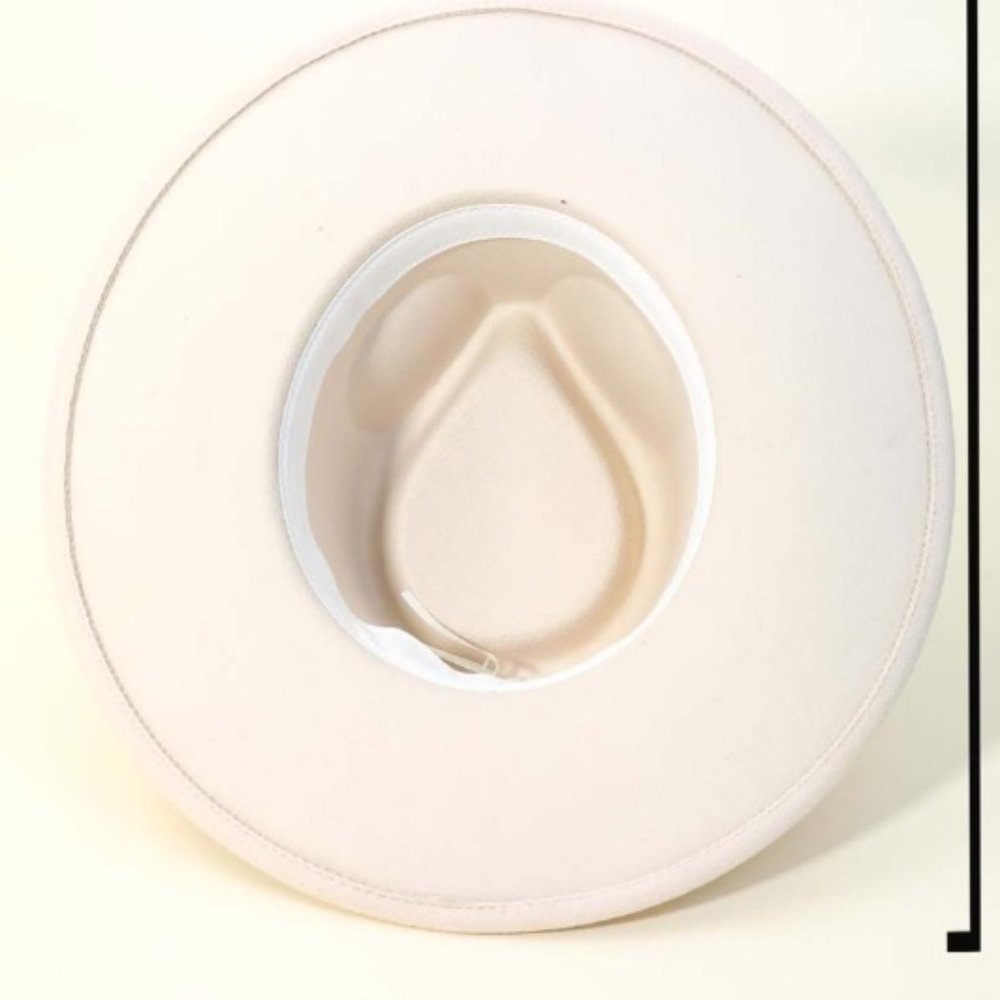 Frankie White Solid Fedora Hat - Picture 4 of 5